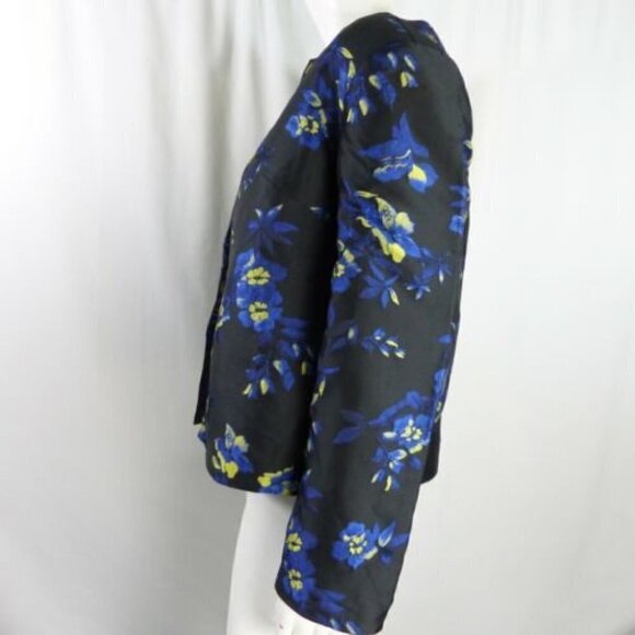 Dennis Basso Women's Floral Jacquard Cropped Jacket - Picture 4 of 11